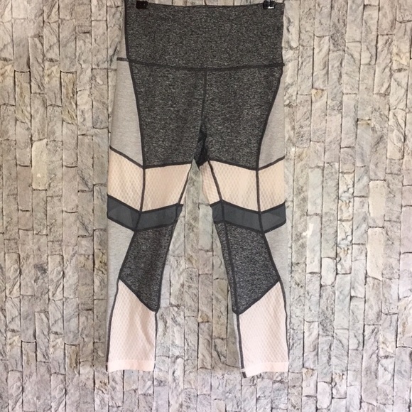 Zella Pink & Gray Cropped Leggings - Picture 3 of 8